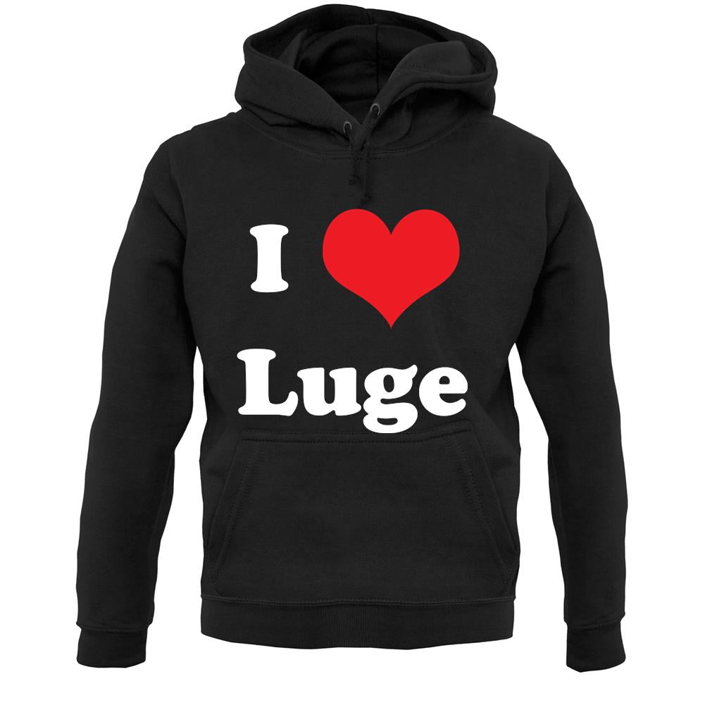 I Love Luge Unisex Hoodie