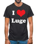 I Love Luge Mens T-Shirt