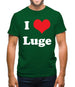 I Love Luge Mens T-Shirt