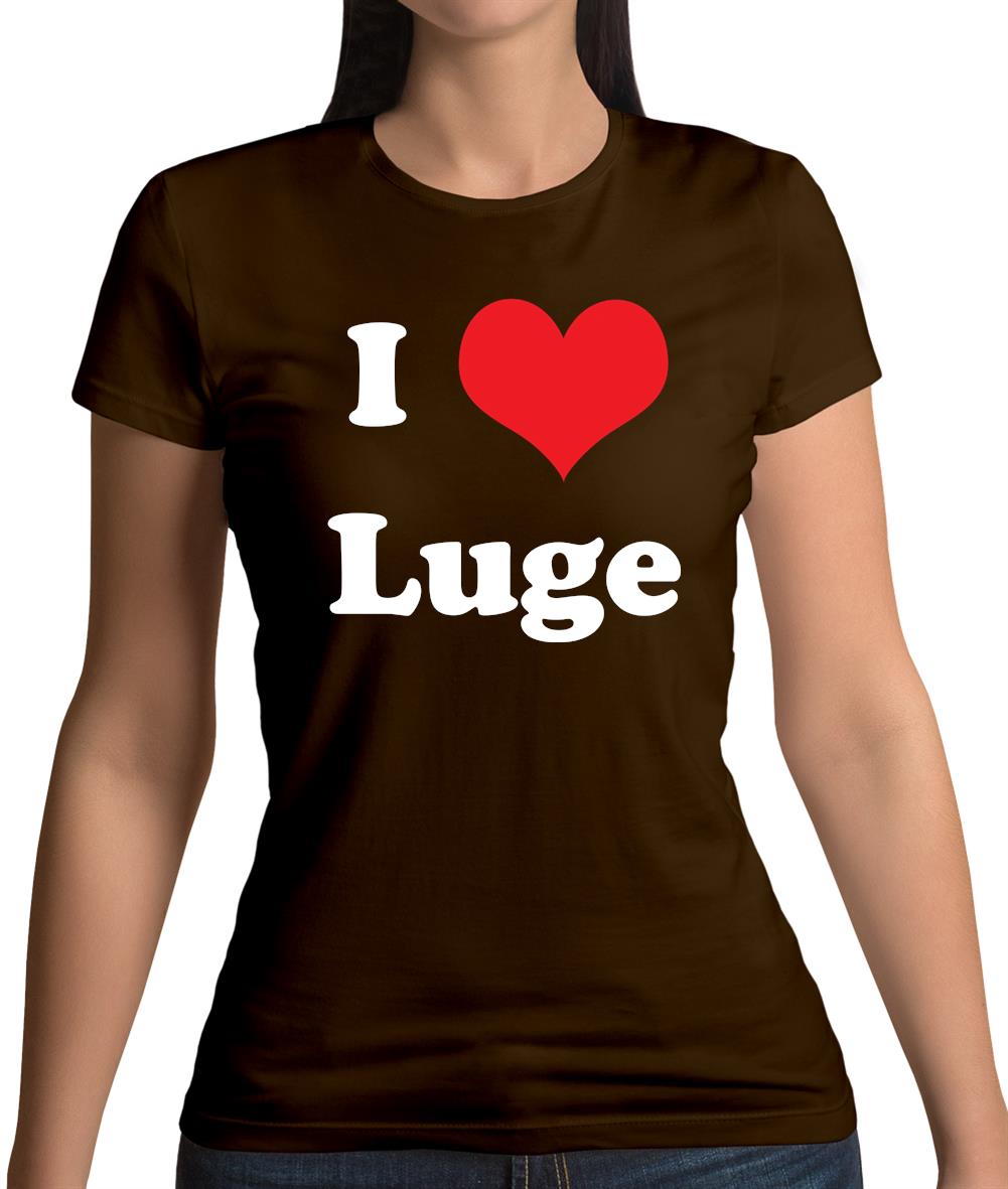 I Love Luge Womens T-Shirt