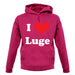 I Love Luge unisex hoodie