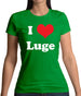 I Love Luge Womens T-Shirt