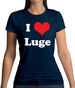 I Love Luge Womens T-Shirt