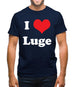 I Love Luge Mens T-Shirt