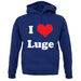 I Love Luge unisex hoodie