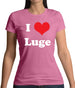 I Love Luge Womens T-Shirt