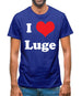 I Love Luge Mens T-Shirt