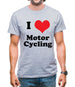 I Love Motor Cycling Mens T-Shirt