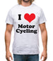 I Love Motor Cycling Mens T-Shirt