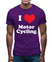 I Love Motor Cycling Mens T-Shirt