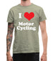 I Love Motor Cycling Mens T-Shirt