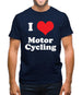 I Love Motor Cycling Mens T-Shirt