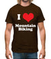 I Love Mountain Biking Mens T-Shirt