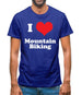 I Love Mountain Biking Mens T-Shirt