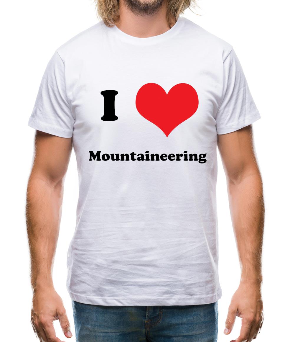 I Love Mountaineering Mens T-Shirt