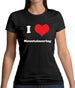 I Love Mountaineering Womens T-Shirt