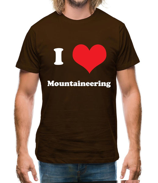 I Love Mountaineering Mens T-Shirt