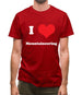 I Love Mountaineering Mens T-Shirt