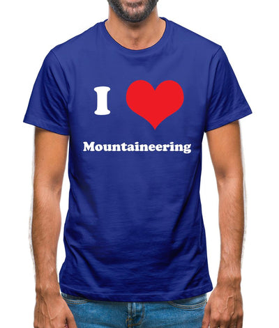 I Love Mountaineering Mens T-Shirt