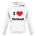 I Love Netball unisex hoodie