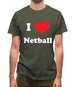 I Love Netball Mens T-Shirt