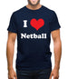 I Love Netball Mens T-Shirt