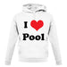 I Love Pool unisex hoodie