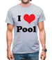 I Love Pool Mens T-Shirt