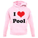 I Love Pool unisex hoodie