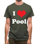 I Love Pool Mens T-Shirt