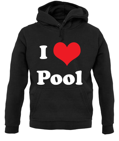 I Love Pool unisex hoodie