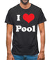 I Love Pool Mens T-Shirt