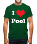 I Love Pool Mens T-Shirt