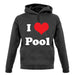 I Love Pool unisex hoodie