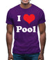 I Love Pool Mens T-Shirt