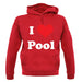 I Love Pool unisex hoodie