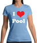 I Love Pool Womens T-Shirt