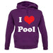 I Love Pool unisex hoodie