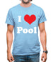 I Love Pool Mens T-Shirt