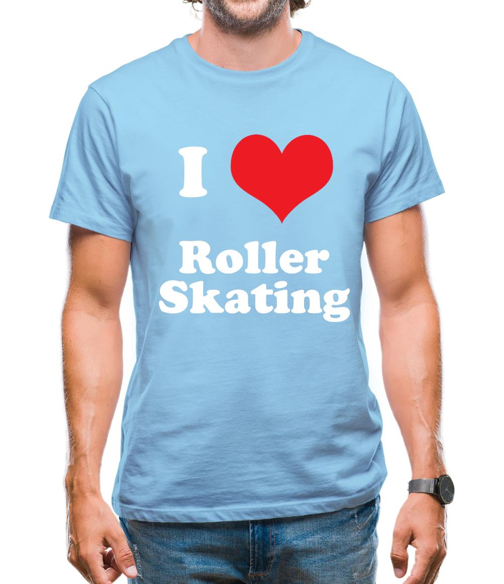 I Love Roller Skating Mens T-Shirt