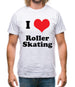 I Love Roller Skating Mens T-Shirt