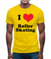 I Love Roller Skating Mens T-Shirt
