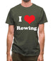 I Love Rowing Mens T-Shirt