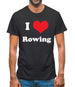 I Love Rowing Mens T-Shirt