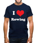 I Love Rowing Mens T-Shirt