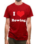 I Love Rowing Mens T-Shirt