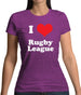I Love Rugby League Womens T-Shirt