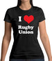 I Love Rugby Union Womens T-Shirt