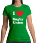 I Love Rugby Union Womens T-Shirt