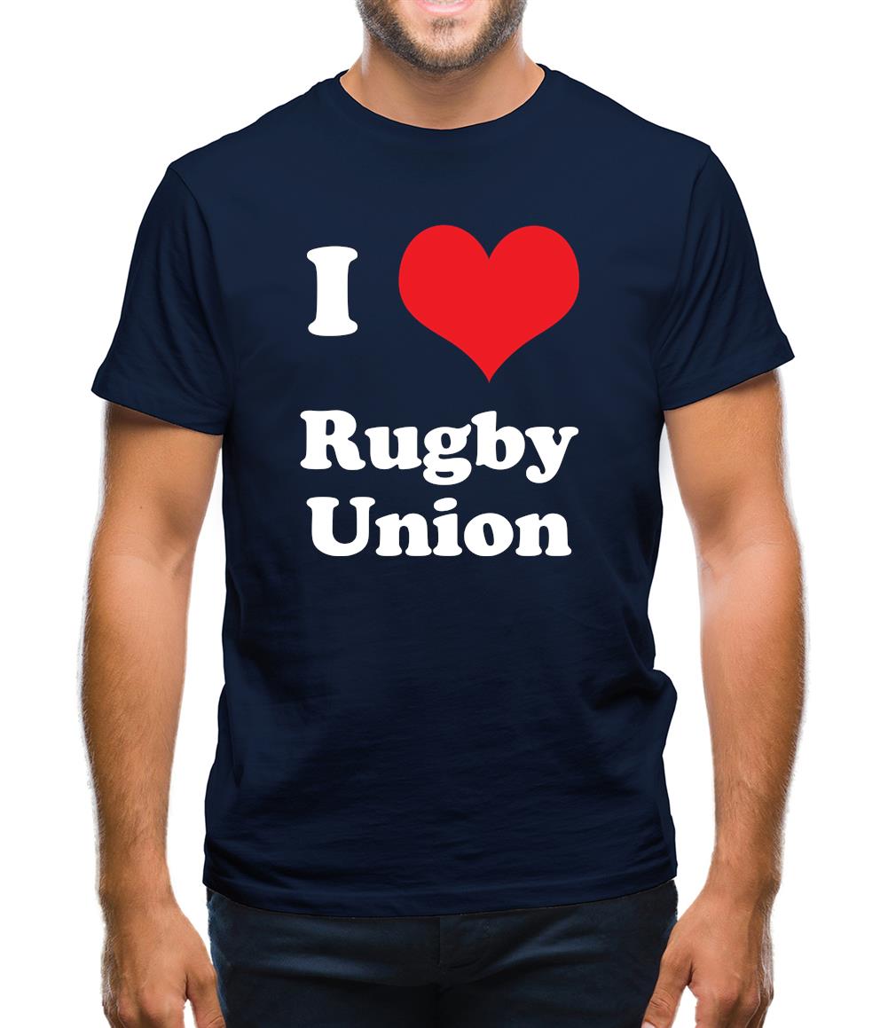 I Love Rugby Union Mens T-Shirt